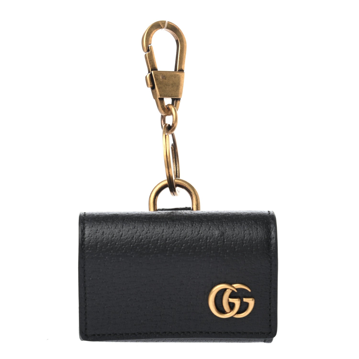 Gucci Calfskin Boar Effect GG Marmont AirPods Pro Case Black 1 of 5