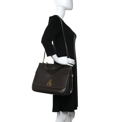 Mulberry Natural Grain Leather Amberley Satchel Chocolate 2 of 8