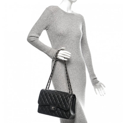 Chanel Caviar Quilted Jumbo Double Flap Black 2 of 7