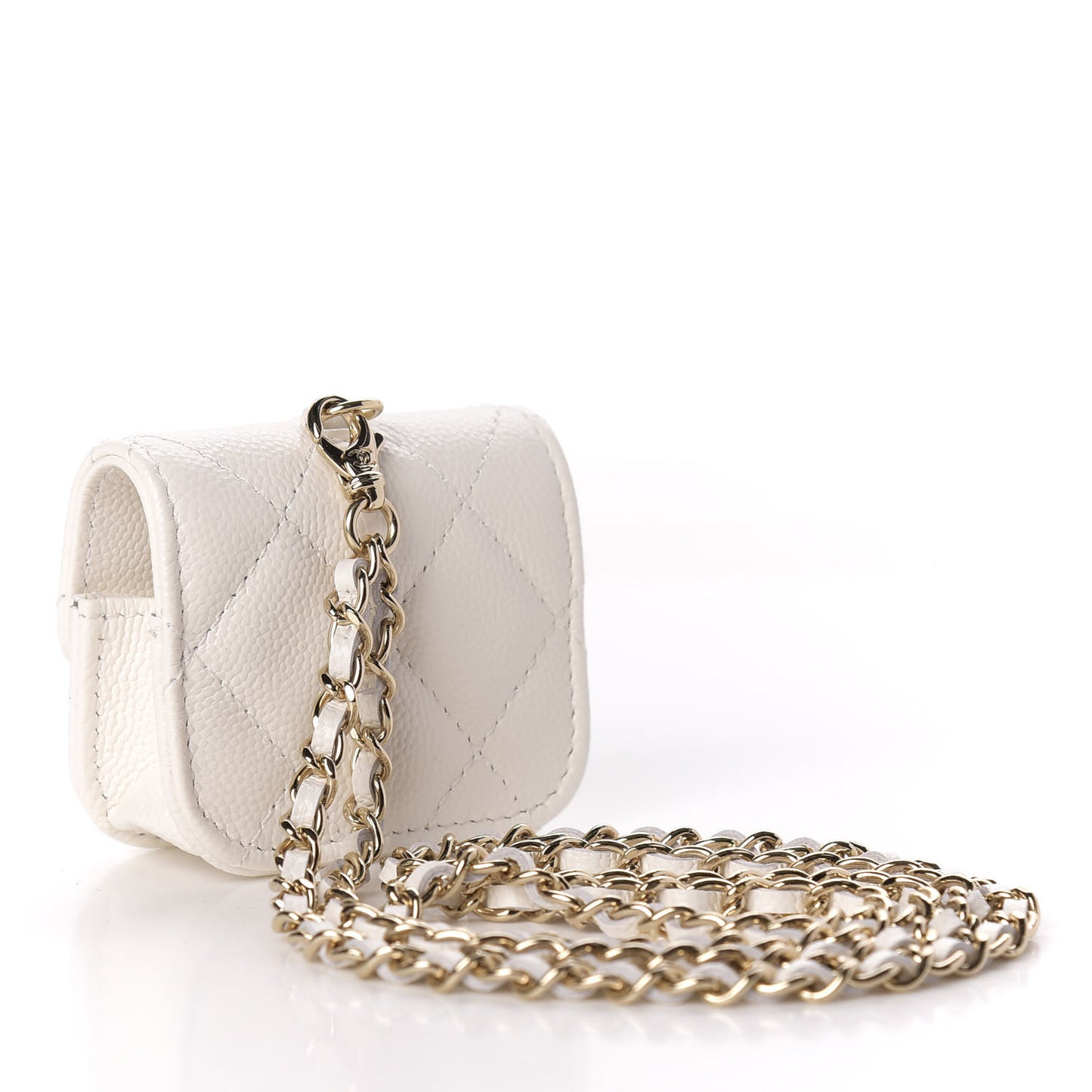 Caviar Quilted Airpods Pro Case White
