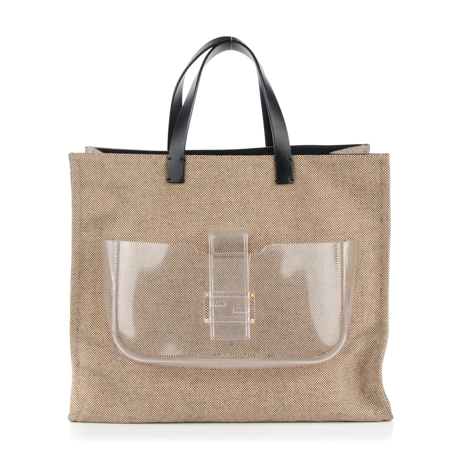Fendi Canvas Perspex Simply Tote Black 1 of 10