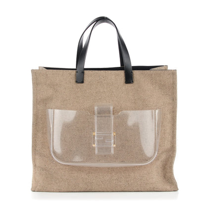 Fendi Canvas Perspex Simply Tote Black 1 of 10