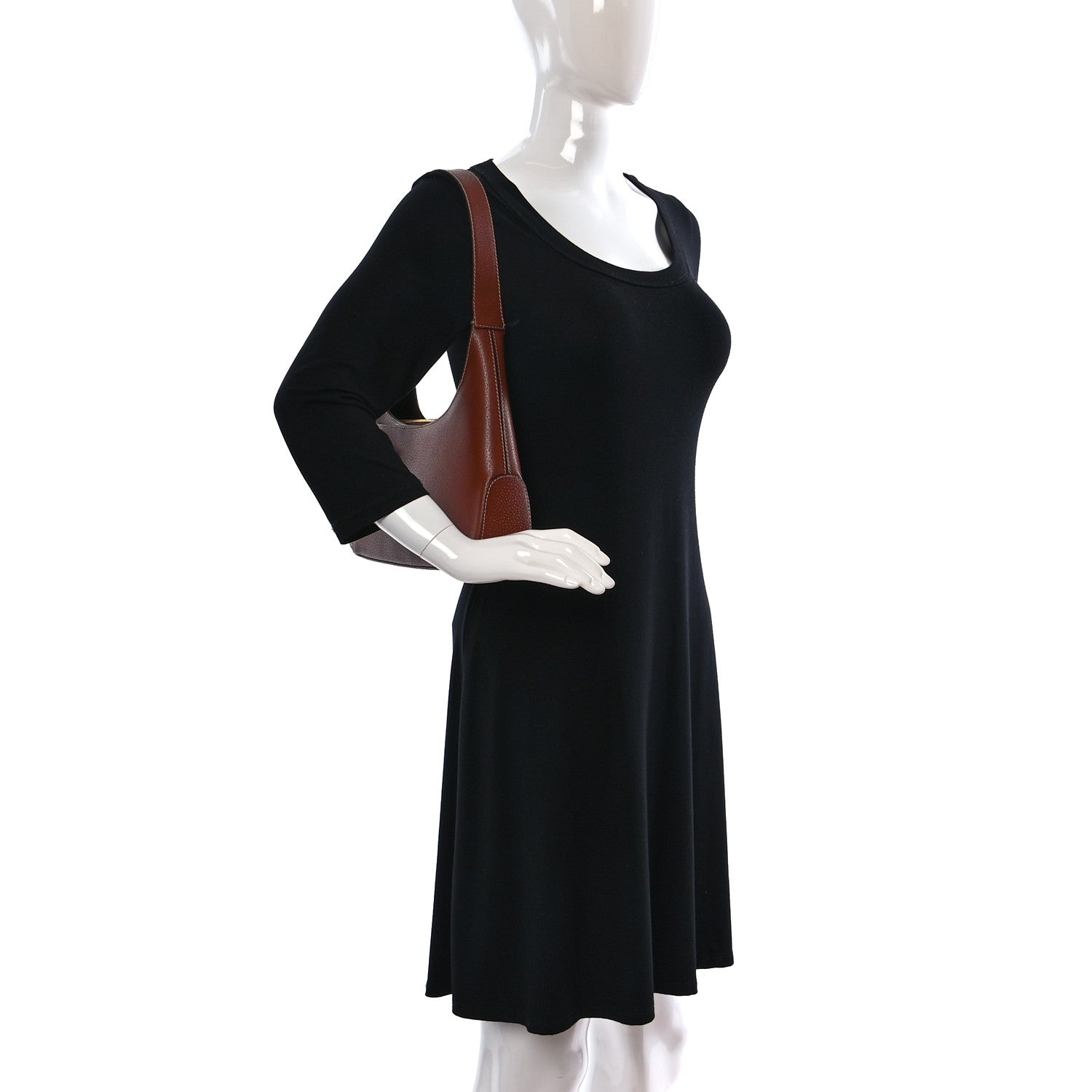 Salvatore Ferragamo Pigskin Shoulder Bag Brown 2 of 8