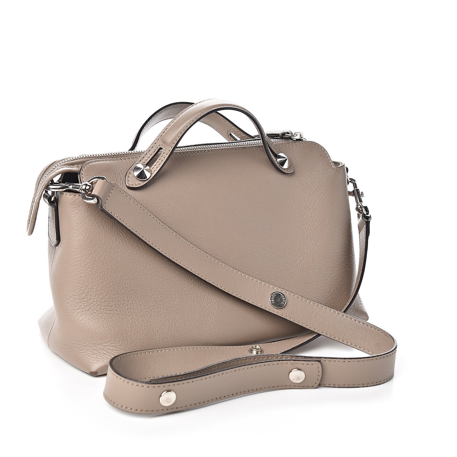 Fendi Vitello Dolce Medium By The Way Boston Bag Tortora 2 of 17