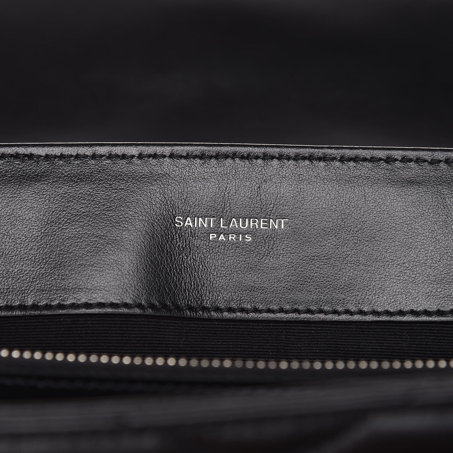 Calfskin Y Quilted Monogram Medium Loulou Chain Satchel Black