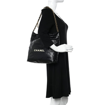 Chanel Calfskin Quilted Small Chanel 22 Black 2 of 11