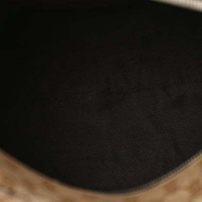 Gucci Monogram Dollar Calfskin Boston Duffle Bag Beige Ebony Testa di Moro Marrone Scuro 4 of 11