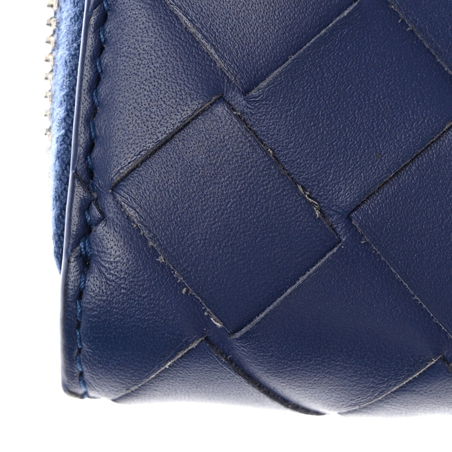 Nappa Intrecciato Zip Around Wallet Thunder