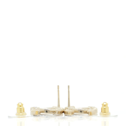 Chanel Crystal Large CC Earrings Gold 3 of 5