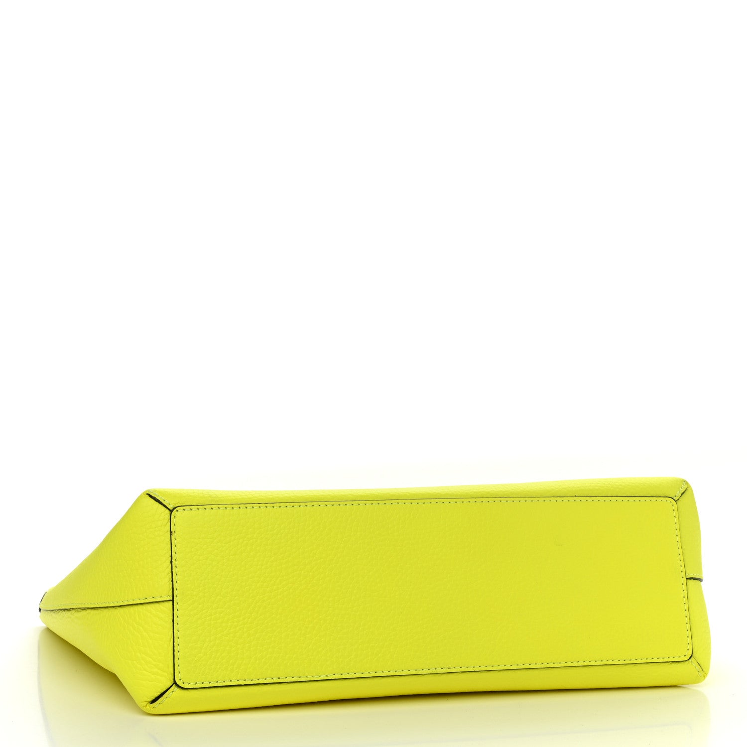 Burberry Grainy Calfskin Remington Tote Neon Yellow 3 of 14