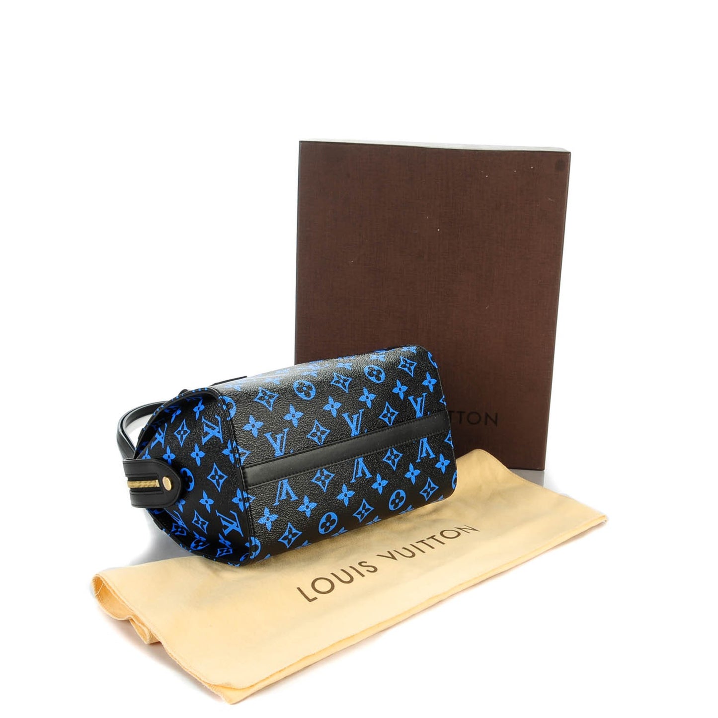 Colored Monogram Speedy Amazon PM Blue Black