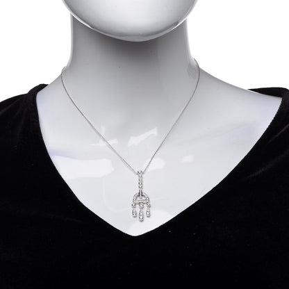 Tiffany Platinum Diamond Jazz Buckle Pendant Necklace 2 of 8
