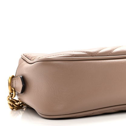 Gucci Calfskin Matelasse Small GG Marmont Chain Shoulder Bag Porcelain Rose 9 of 10