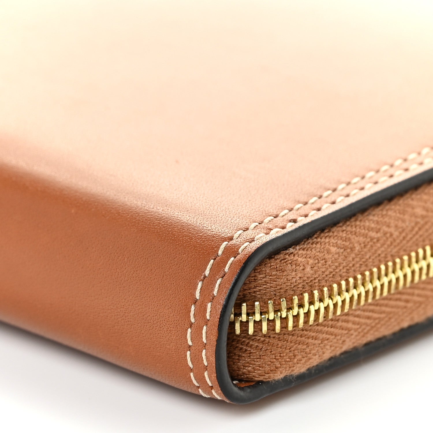 Celine Natural Calfskin Large Zip Around Multifunction Wallet Tan 11 of 16