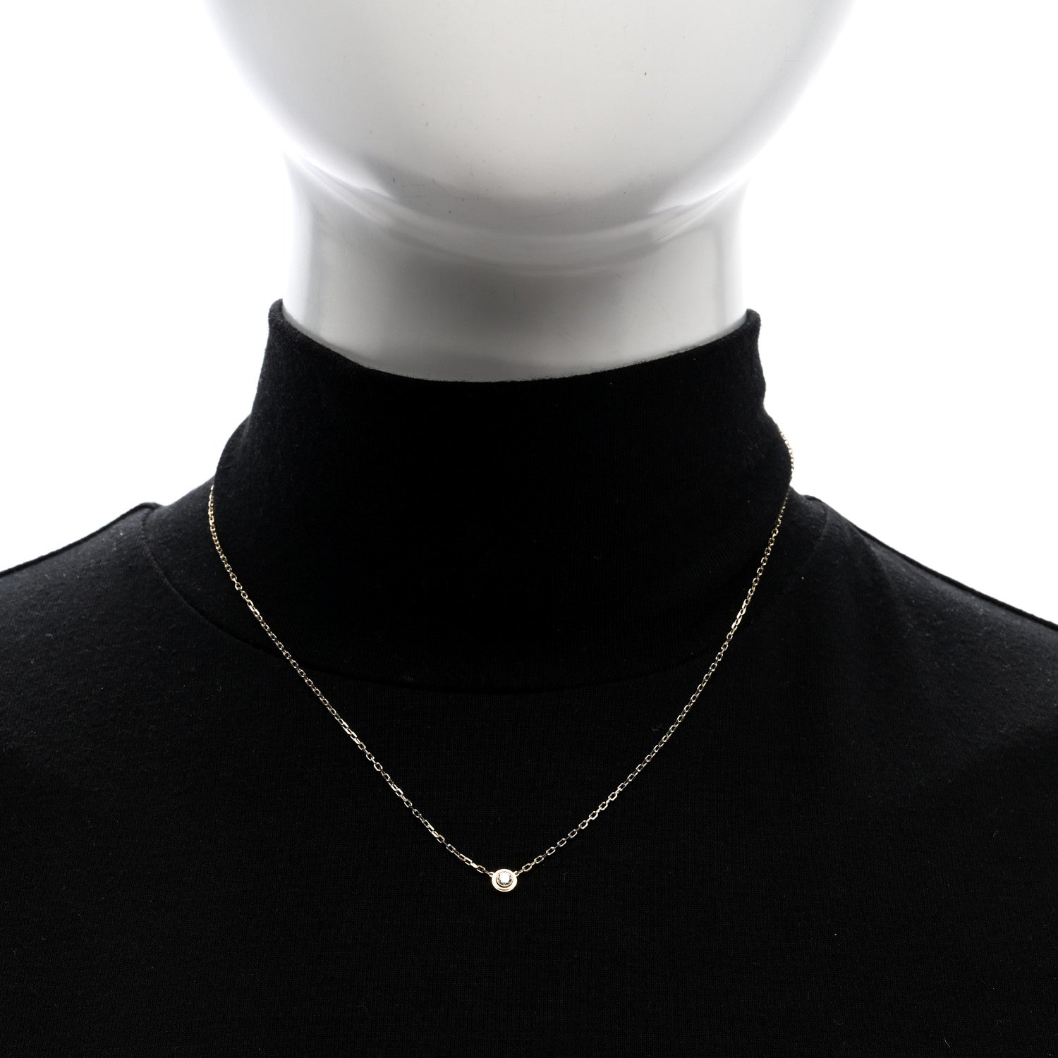 Cartier 18K Yellow Gold Diamond SM D'Amour Pendant Necklace 2 of 5