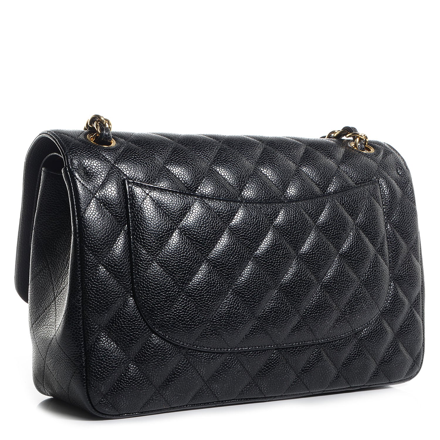 Chanel Caviar Quilted Jumbo Double Flap Black 3 of 8