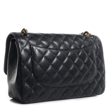 Chanel Caviar Quilted Jumbo Double Flap Black 3 of 8