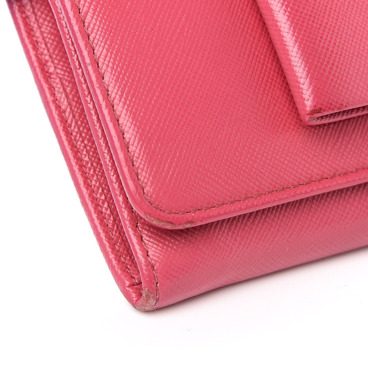 Prada Saffiano Bow Continental Wallet Peonia 11 of 13