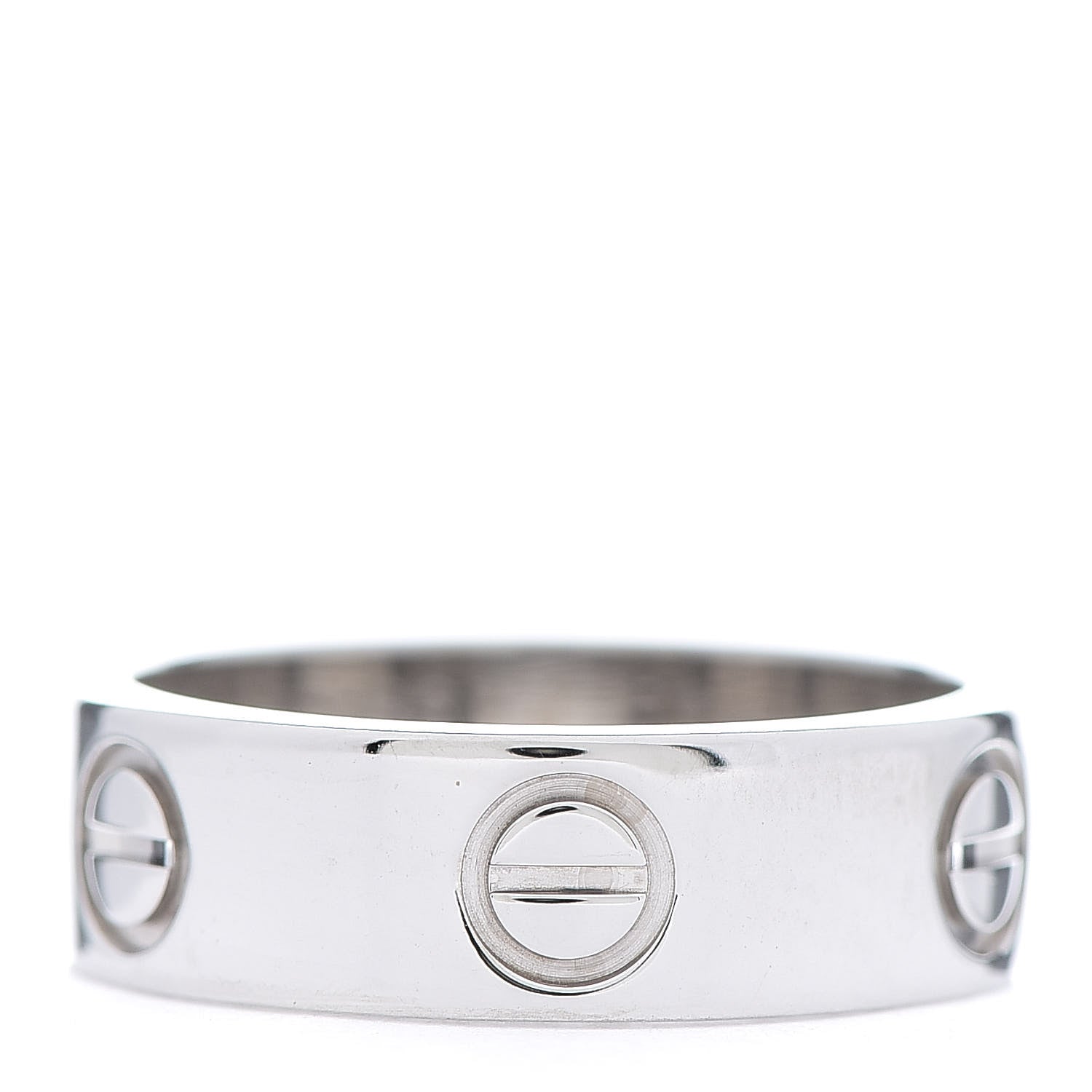 Cartier 18K White Gold 5.5mm LOVE Ring 50 5.25 1 of 4