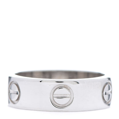 Cartier 18K White Gold 5.5mm LOVE Ring 50 5.25 1 of 4