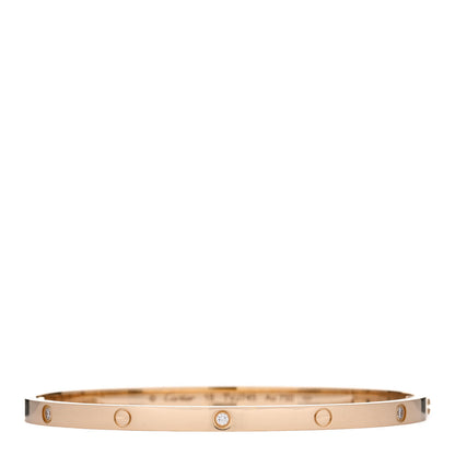 Cartier 18K Yellow Gold 6 Diamond Small LOVE Bracelet 18 1 of 5