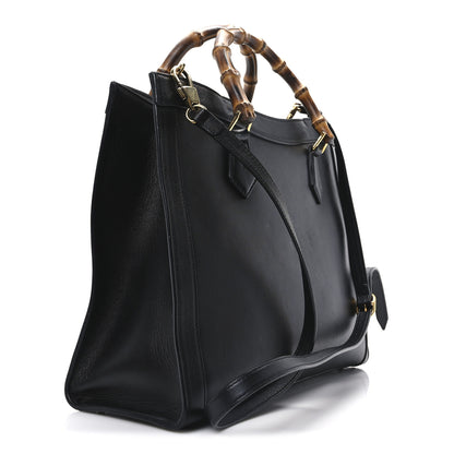 Gucci Calfskin Medium Diana Tote Bag Black Yellow Fluo 3 of 10