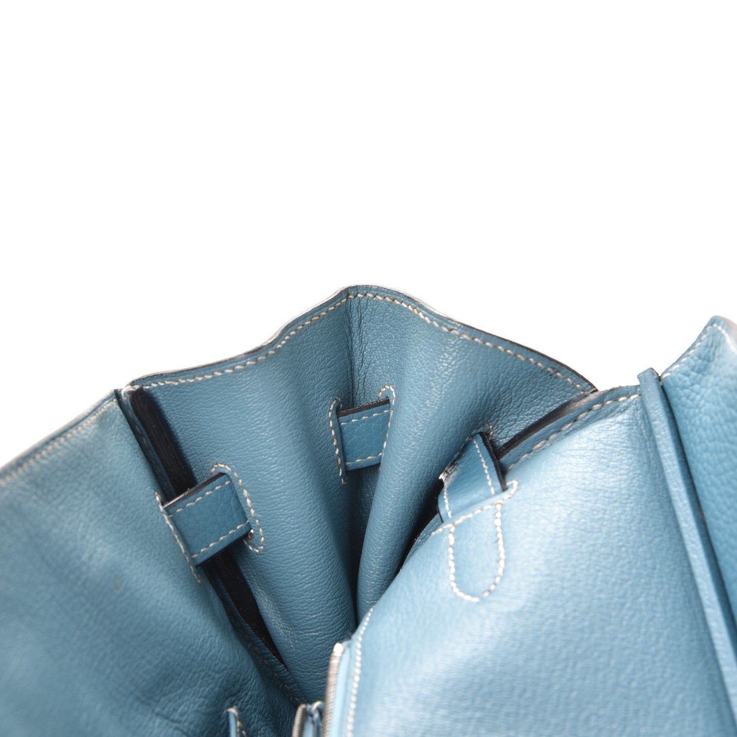 Hermes Taurillon Clemence Birkin 35 Blue Jean 14 of 40