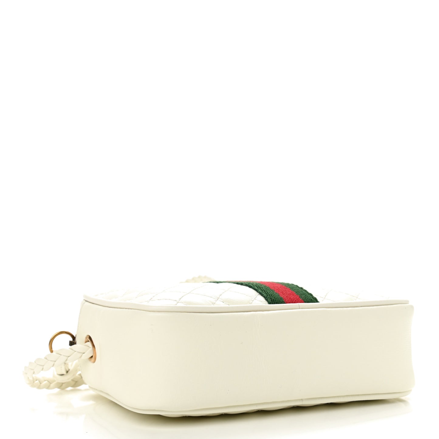 Calfskin Web Trapuntata Mini Shoulder Bag Off White