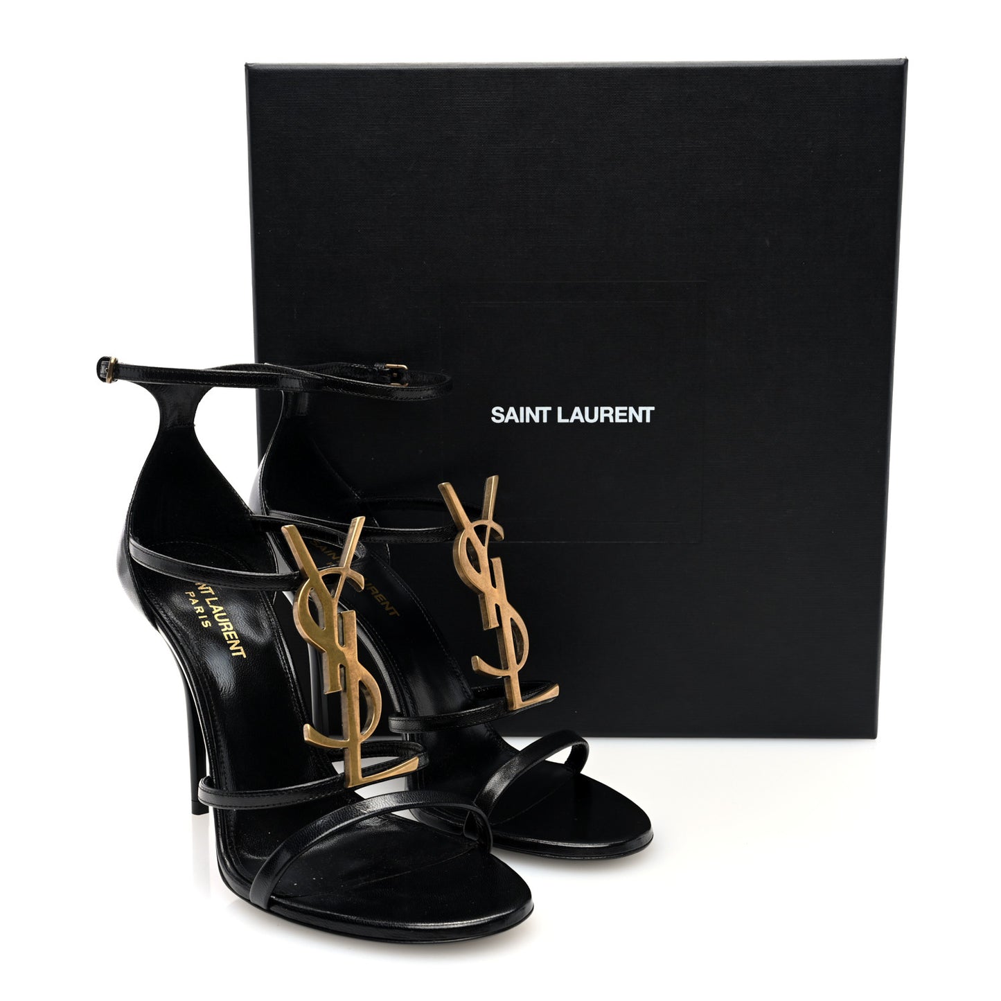 Calfskin Cassandra 100 Sandals 38.5 Black