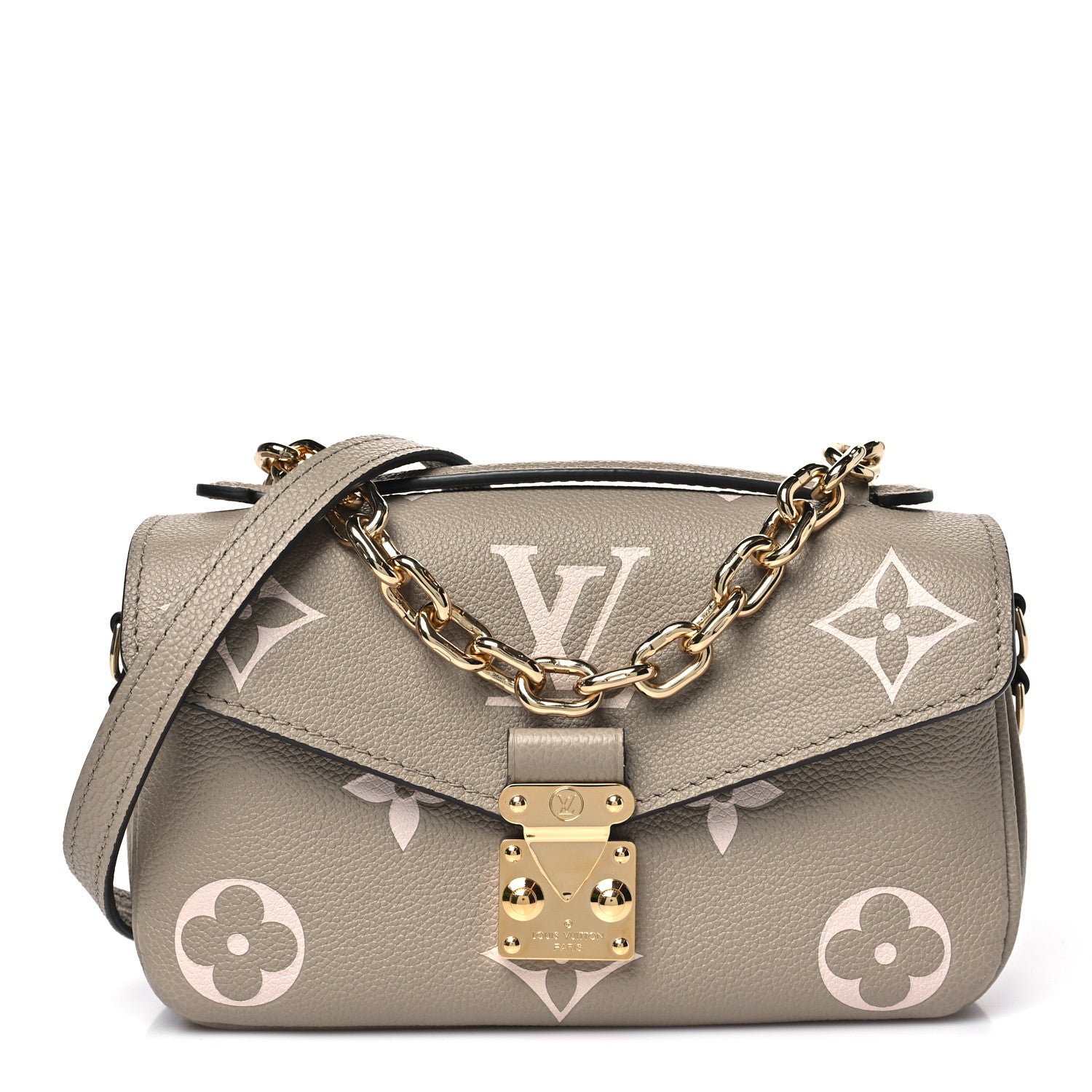 Louis Vuitton Empreinte Monogram Giant Pochette Metis East West Tourterelle Creme 1 of 10