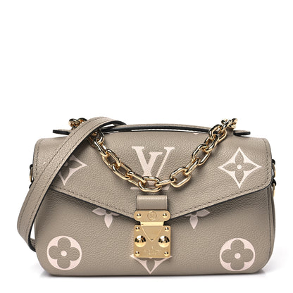 Louis Vuitton Empreinte Monogram Giant Pochette Metis East West Tourterelle Creme 1 of 10