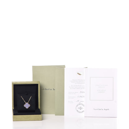 Van Cleef & Arpels 18K Yellow Gold Blue Sevres Porcelain Magic Alhambra Vendome Necklace 8 of 8