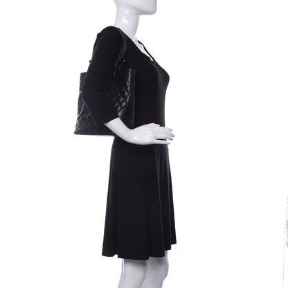 Chanel Calfskin Quilted Medium Cambon Tote Black 2 of 10