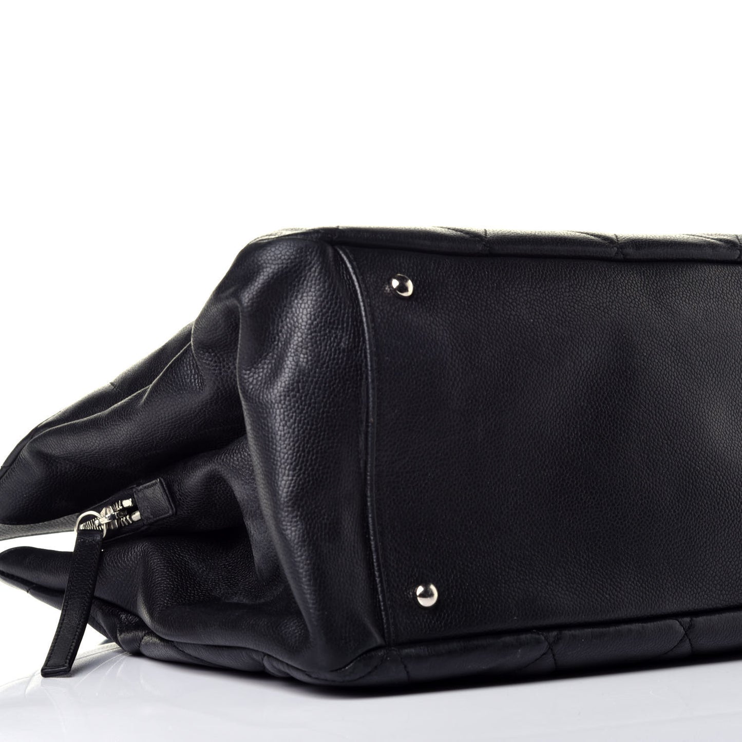 Soft Caviar Quilted CC Timeless Tote Black