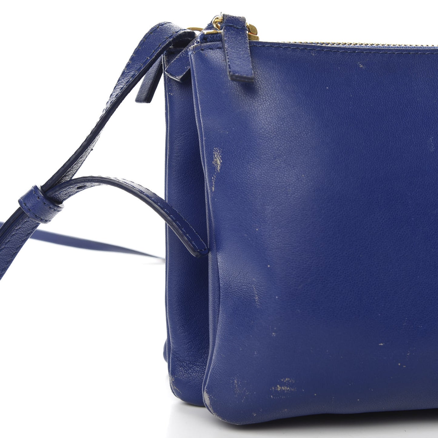 Lambskin Small Trio Crossbody Bag Violet Blue