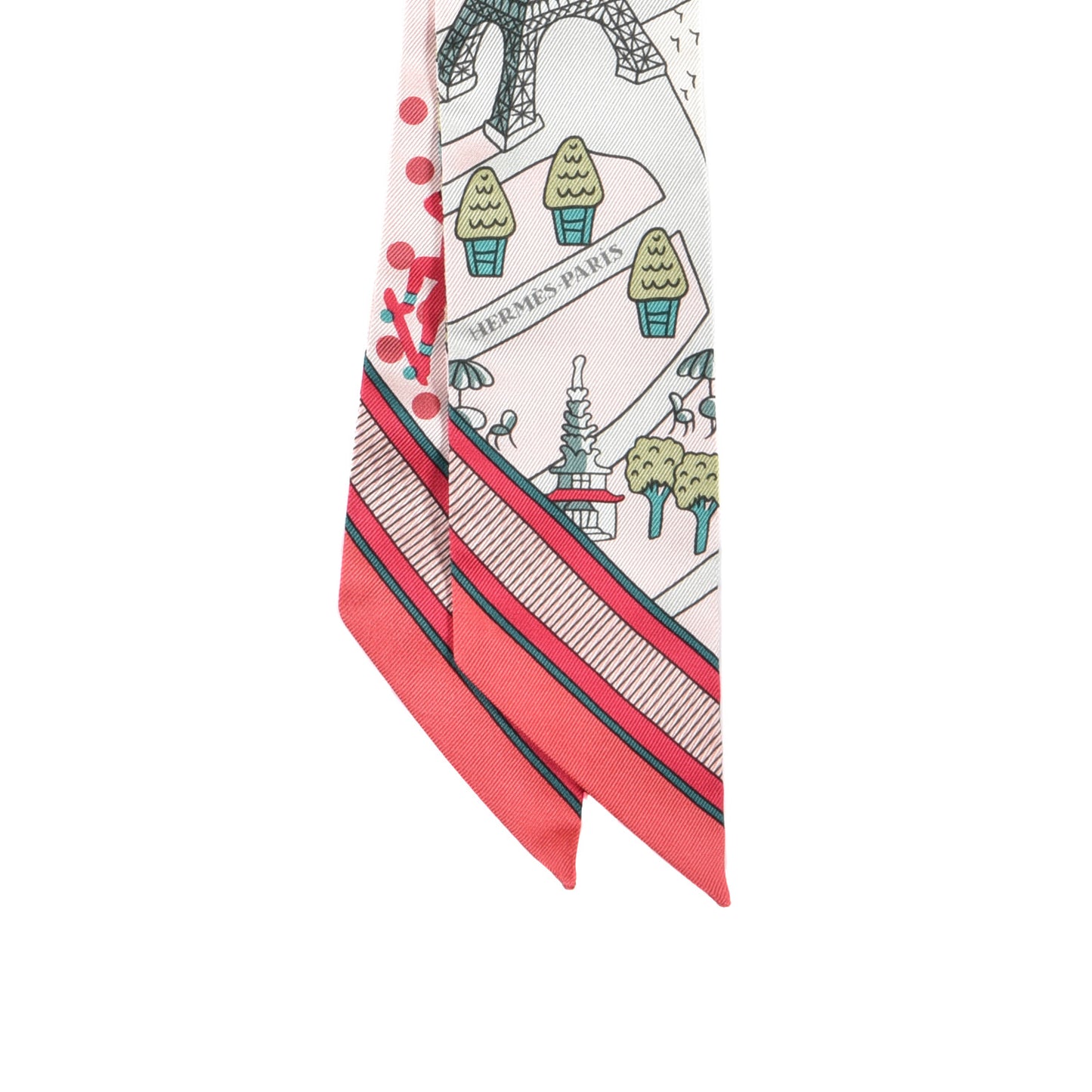 Silk Les Nouveaux Amoureux de Paris Twilly Rose Pale Vert Rose