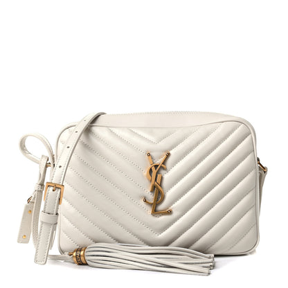 Saint Laurent Calfskin Matelasse Monogram Lou Camera Bag Crema Soft 1 of 6