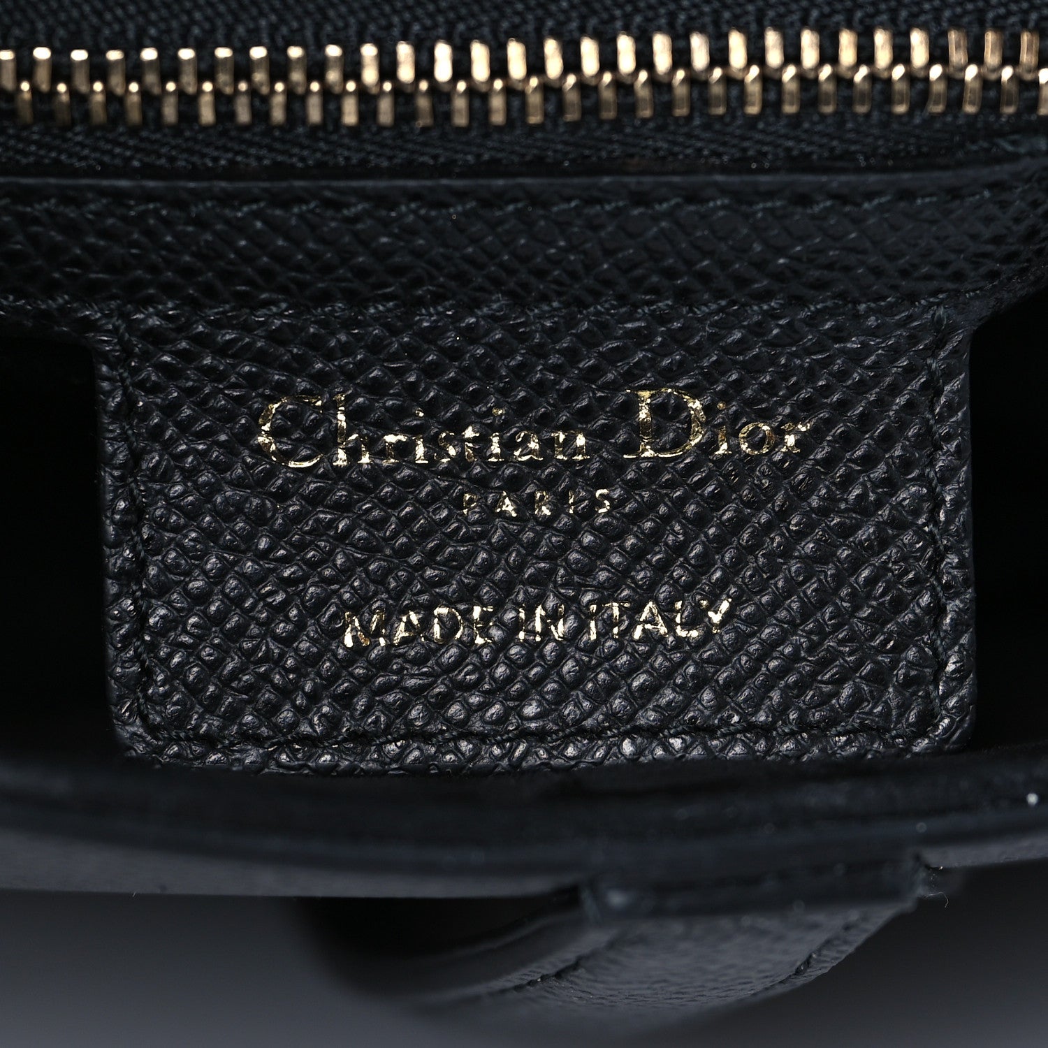 Christian Dior Grained Calfskin Saddle Bag Black 6 of 11