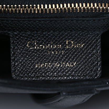 Christian Dior Grained Calfskin Saddle Bag Black 6 of 11