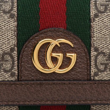 Gucci GG Supreme Monogram Web Ophidia Continental Wallet Brown 8 of 9