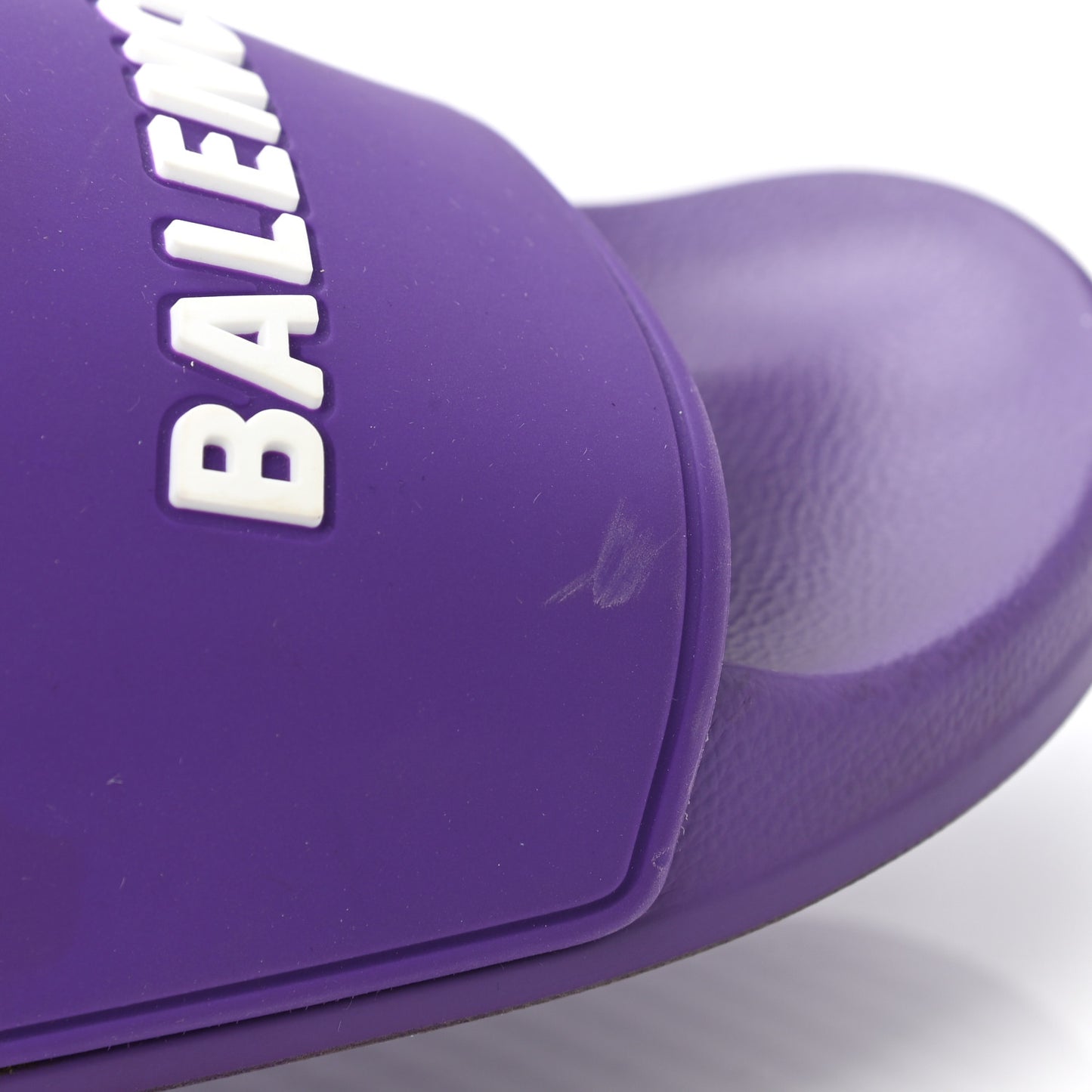 Rubber Womens Logo Pool Slide Sandals 39 Purple White
