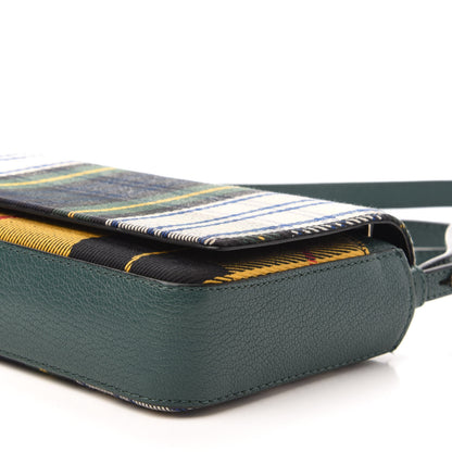 Burberry Canvas Tartan Mix Hampshire Wallet on Chain Green Multicolor 7 of 10