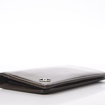 Chanel Grained Patent CC Yen Wallet Brown 6 of 13