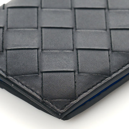 Bottega Veneta Nappa Maxi Intrecciato Bi-Fold Card Holder Black Electrique 8 of 9