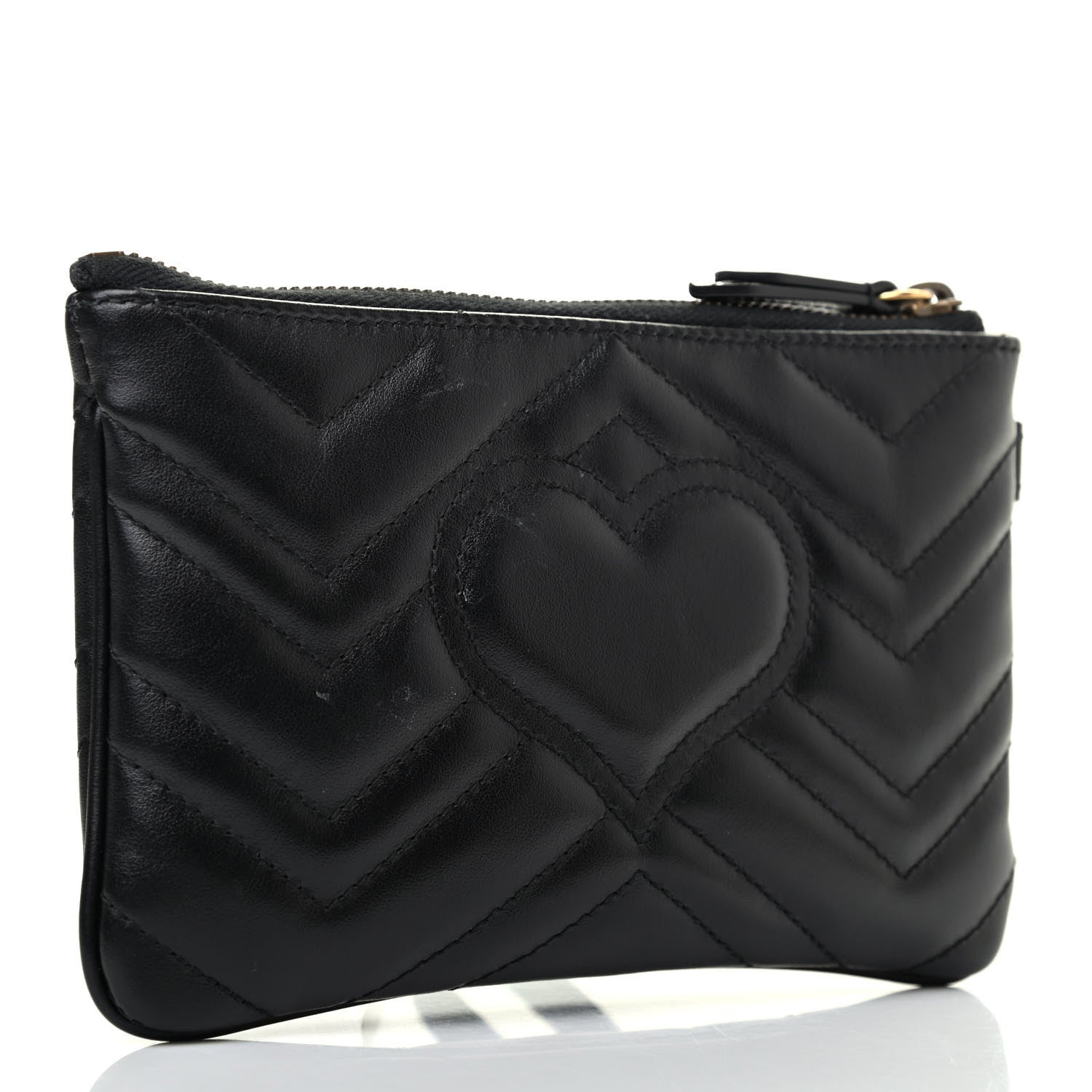 Gucci Calfskin Matelasse GG Marmont Wrist Wallet Black 2 of 4