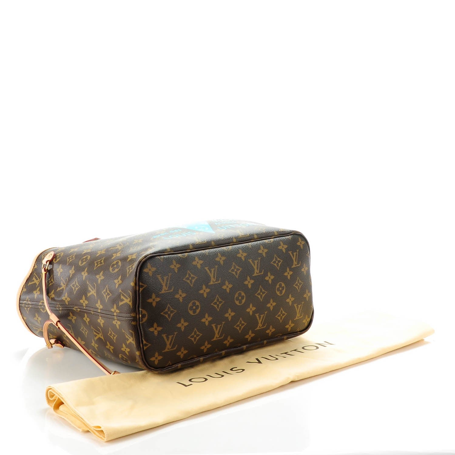 Louis Vuitton Monogram V Neverfull MM Turquoise 4 of 7