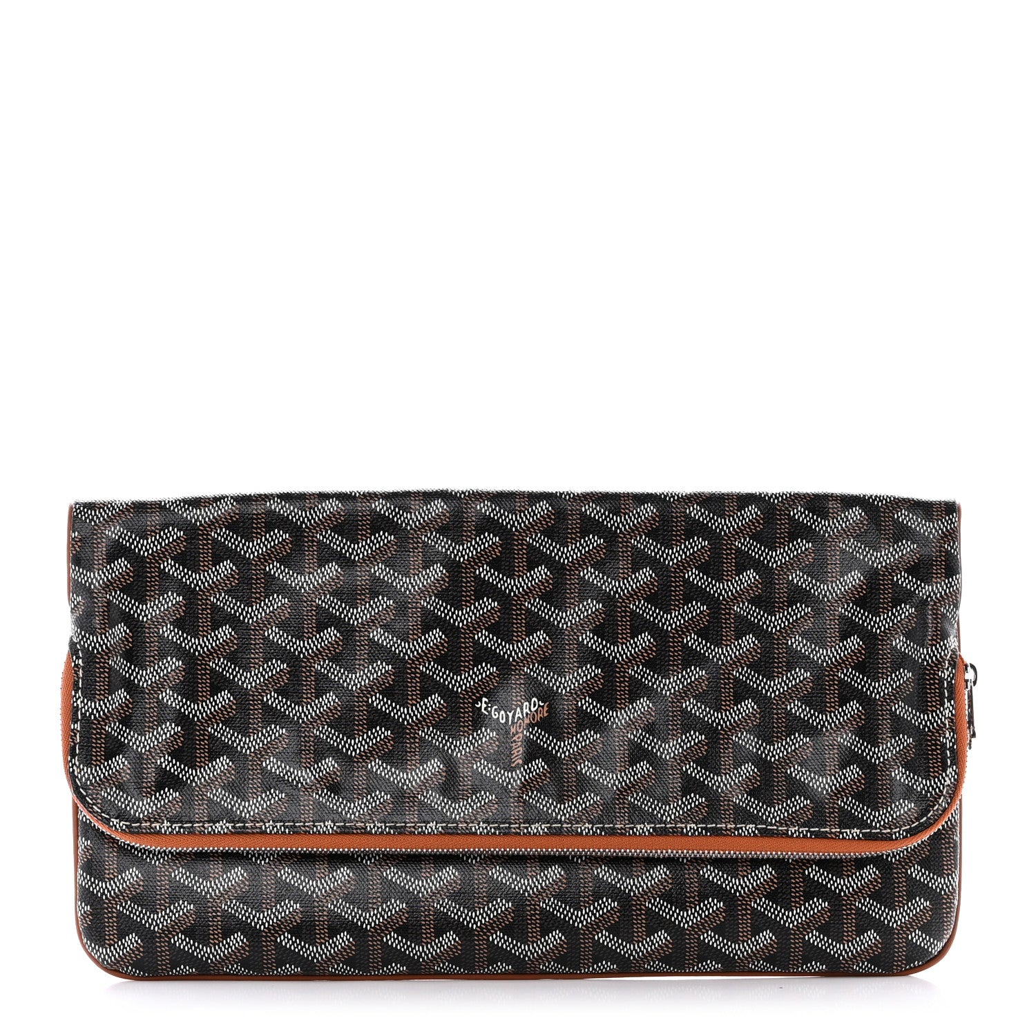 Goyard Goyardine Sainte Marie Soft Clutch Black Gold 1 of 10