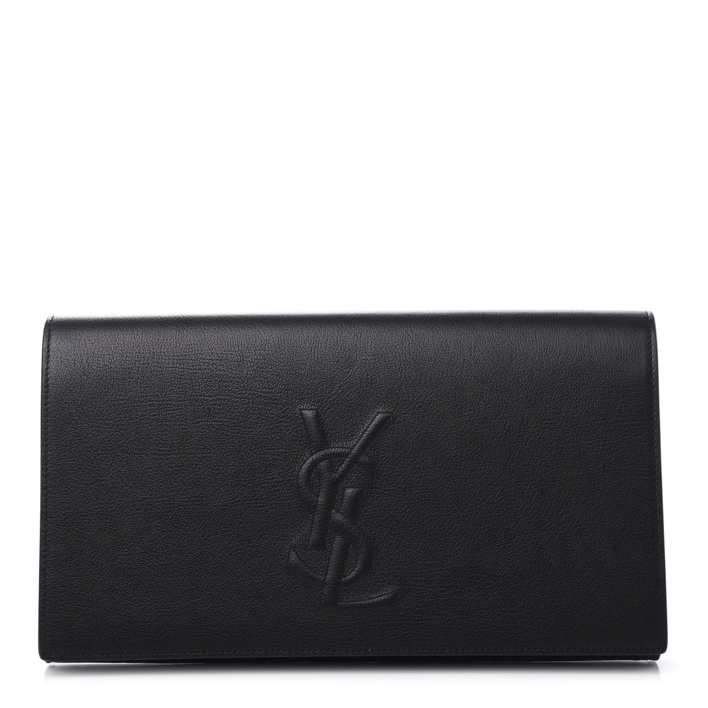 Calfskin Monogram Large Belle De Jour Clutch Black