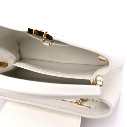 Louis Vuitton Taurillon Capucines BB Snow 5 of 10