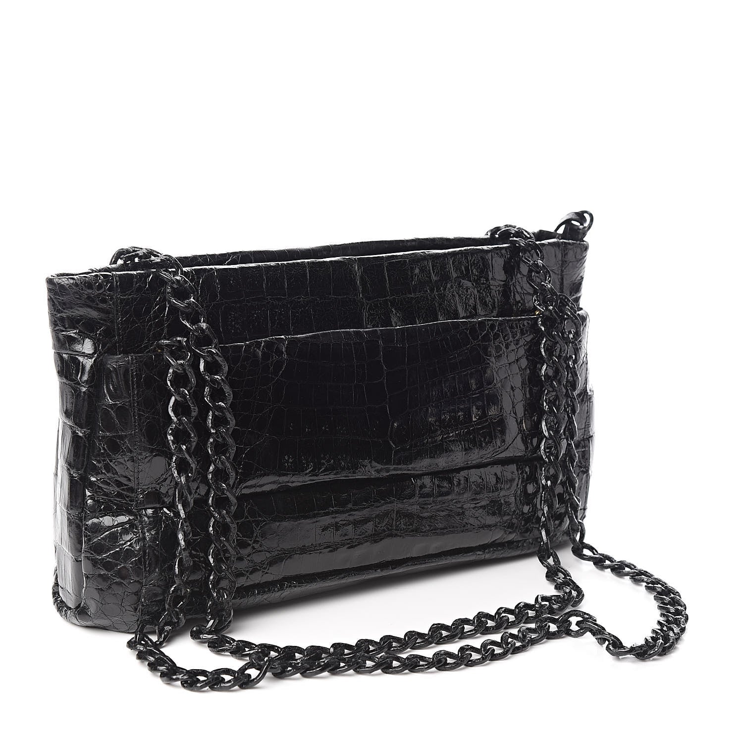Nancy Gonzalez Crocodile Shoulder Bag Black 3 of 11